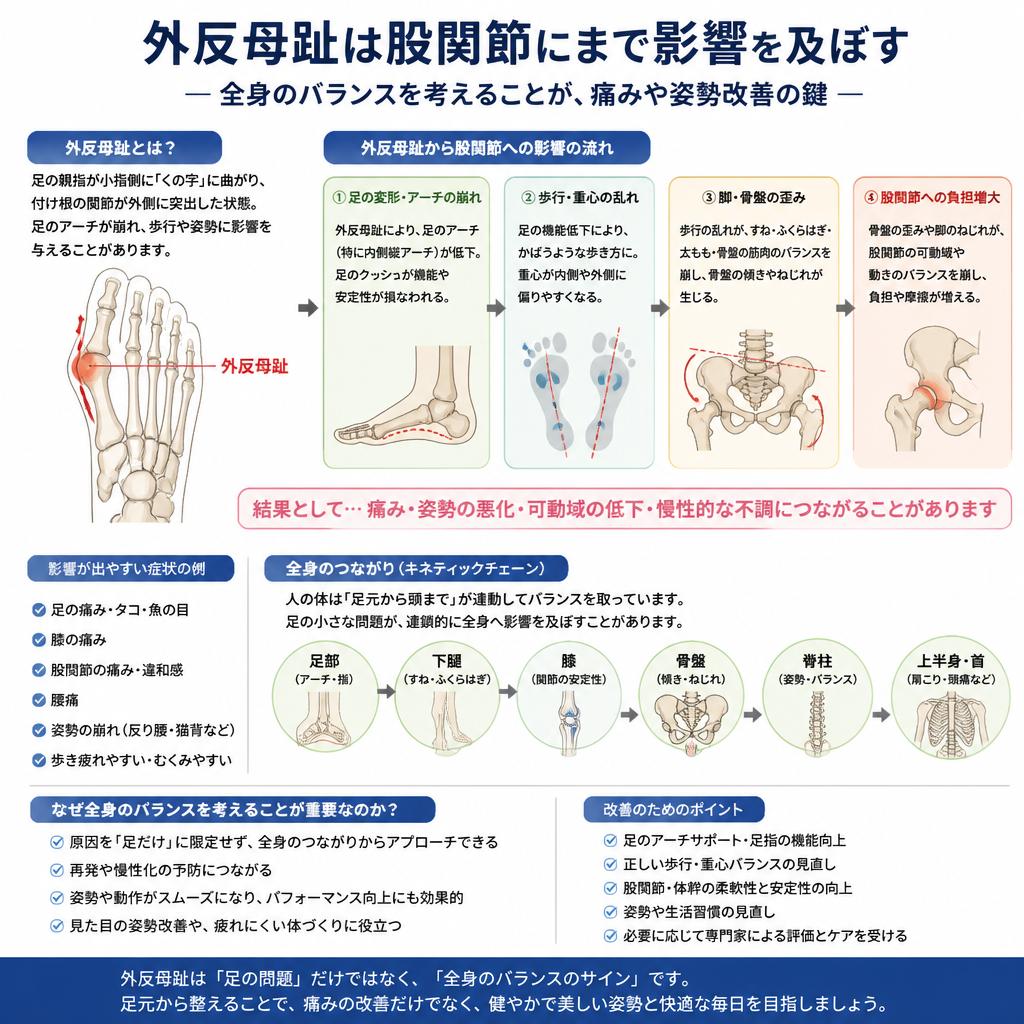 外反母趾と股関節の関係