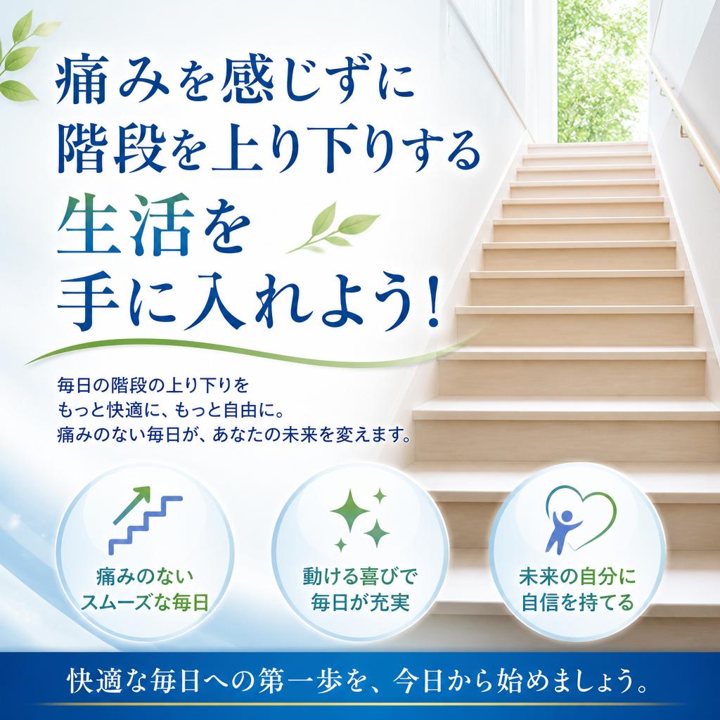 痛みを感じずに階段を上り下りする生活を手に入れよう！