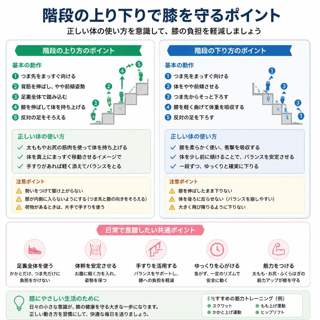 3. 階段の上り下りを楽にするためのポイント