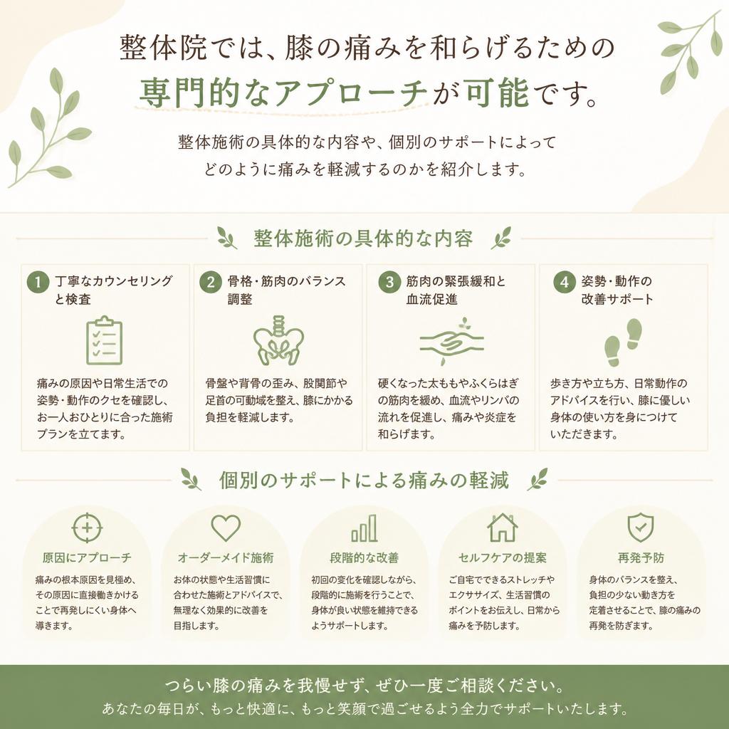 4. 整体院でのサポート内容