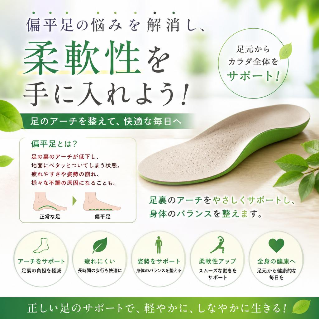 偏平足の悩みを解消し、柔軟性を手に入れよう！