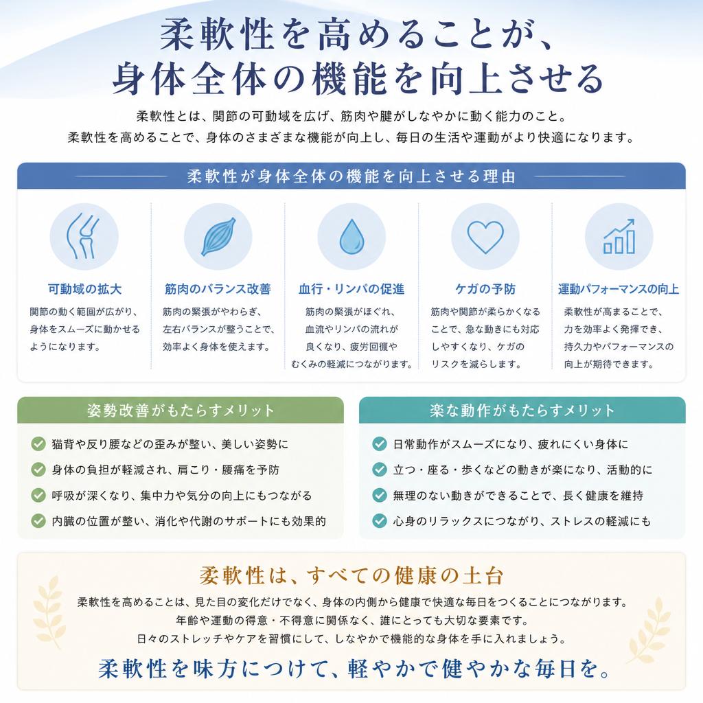 柔軟性向上と身体の変化