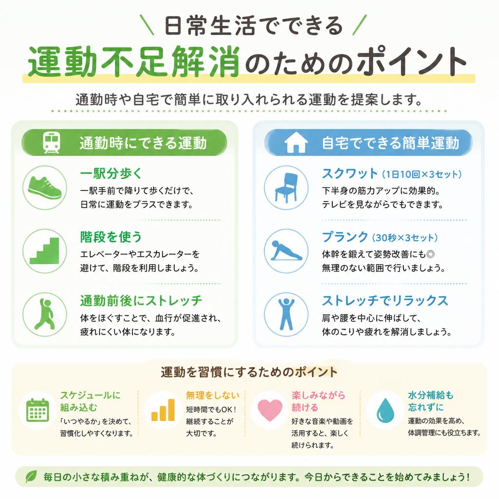 4. 運動不足を解消する生活習慣