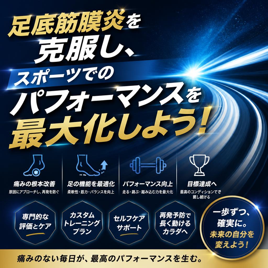 足底筋膜炎を克服し、スポーツでのパフォーマンスを最大化しよう！