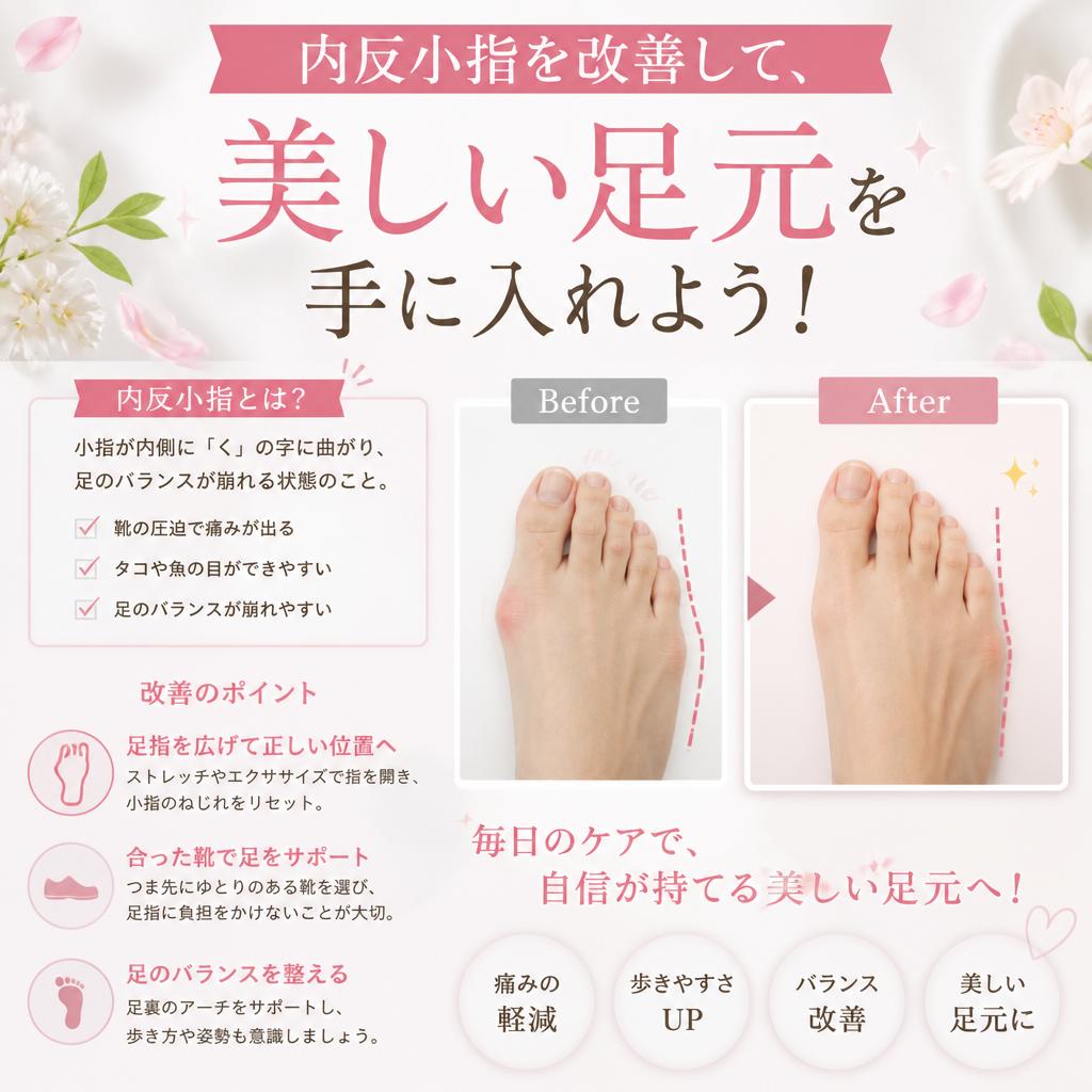 内反小指を改善して、美しい足元を手に入れよう！