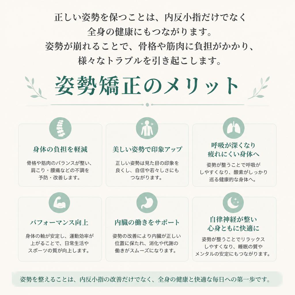姿勢の矯正がもたらす効果
