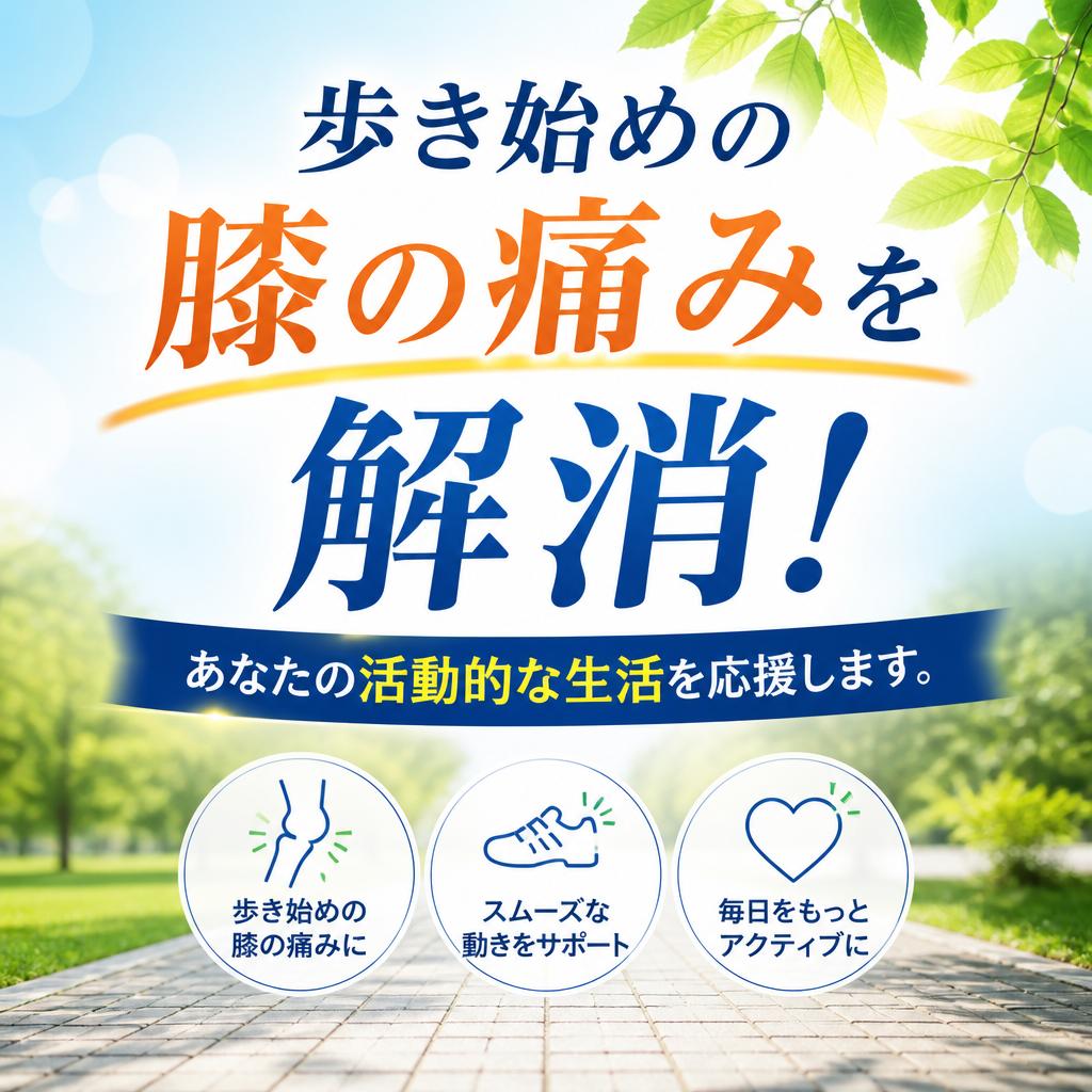 歩き始めの膝の痛みを解消！あなたの活動的な生活を応援します。
